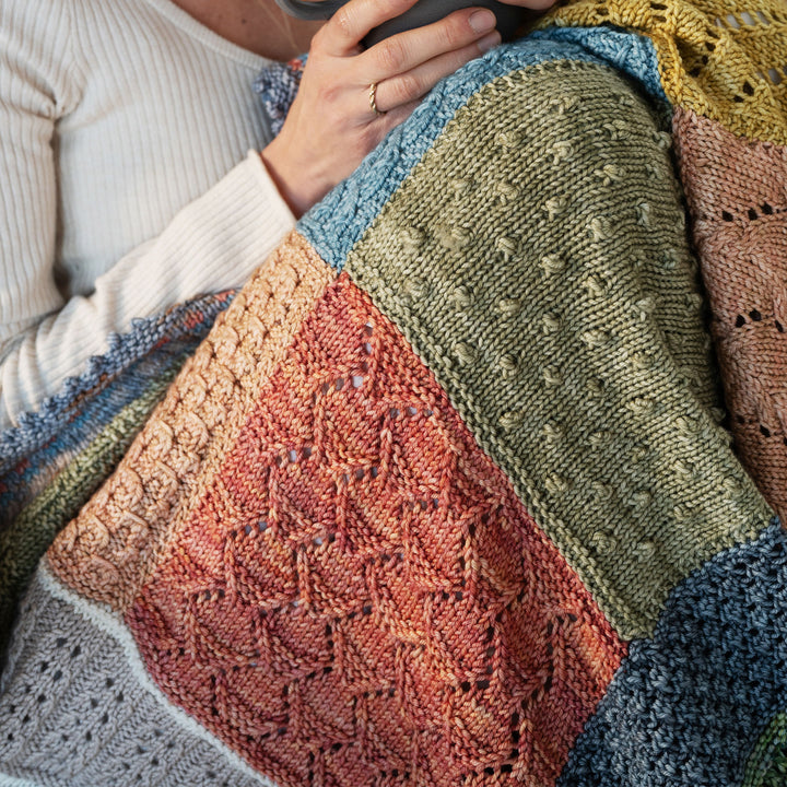 Jimmy Beans Wool 2024 Knit Blanket Club Kits - *Monthly* Auto Renew - Tosh Blanket - Playful - Zoom Image