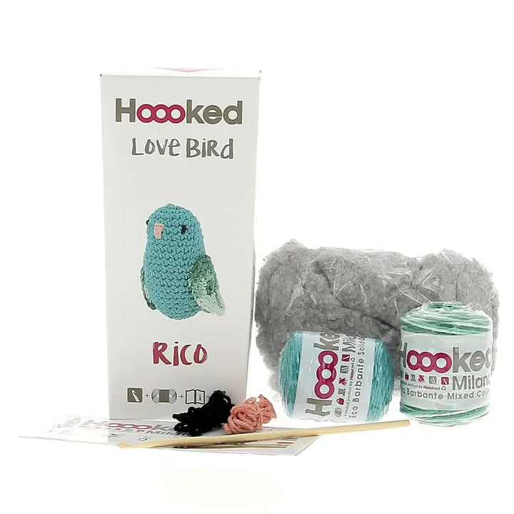 Hoooked Plush Crochet Toys - Love Bird Rico Lagoon - Extra Image