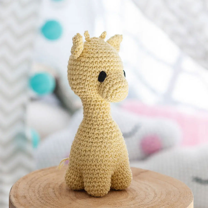 Hoooked Plush Crochet Toys - Giraffe Ziggy - Popcorn (yellow) - Extra Image