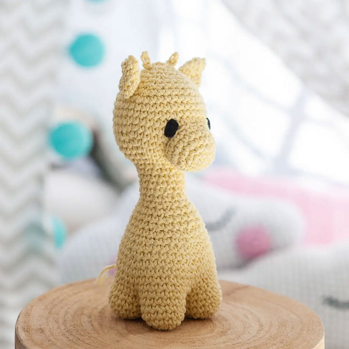 Hoooked Plush Crochet Toys - Giraffe Ziggy - Popcorn (yellow) - Zoom Image