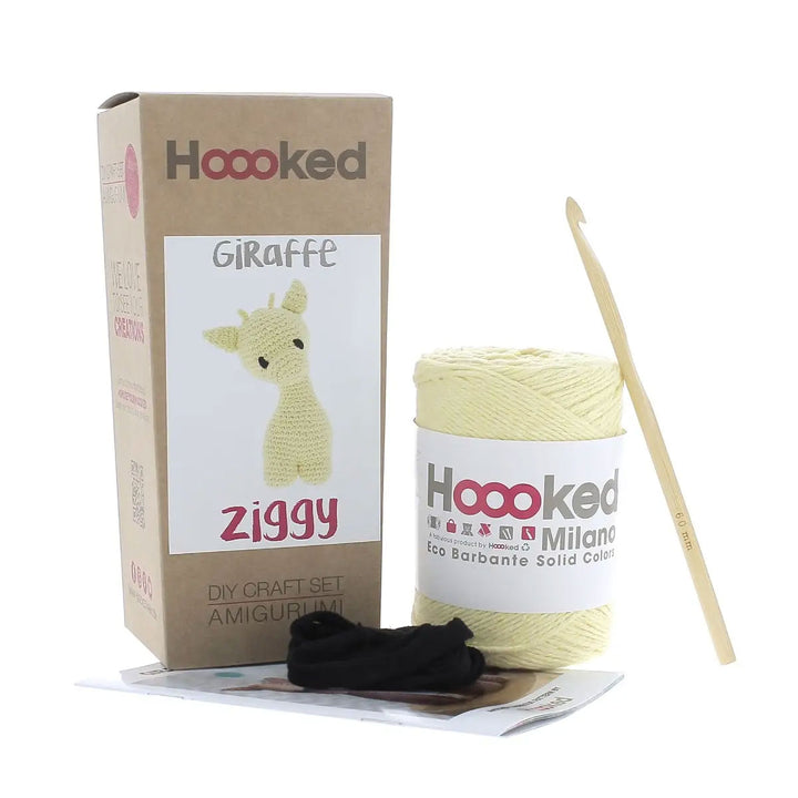 Hoooked Plush Crochet Toys - Giraffe Ziggy - Popcorn (yellow) - Extra Image
