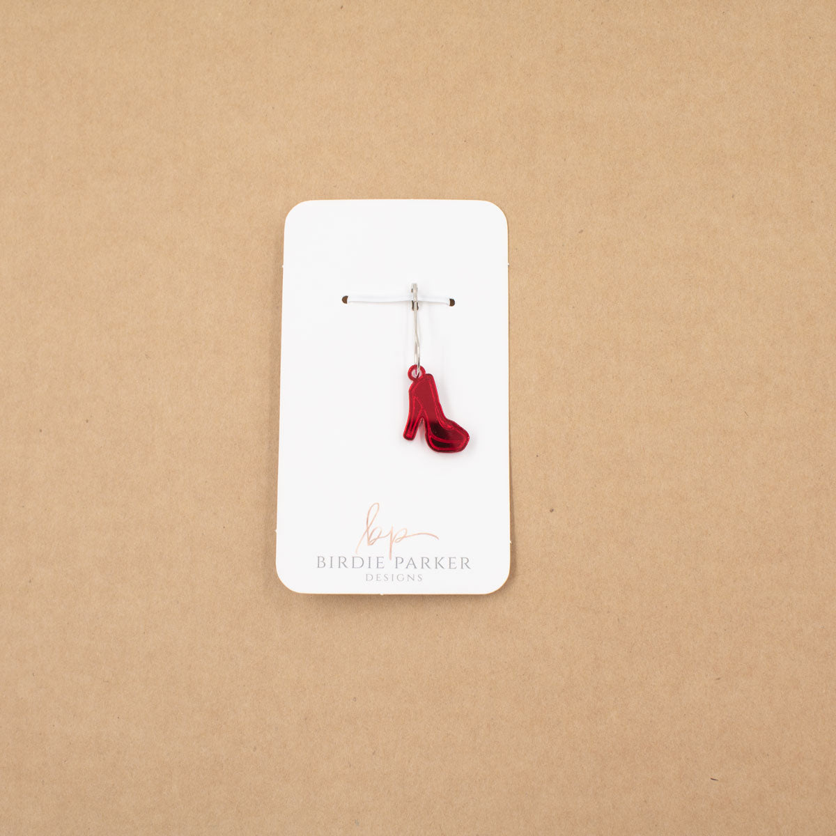 Birdie Parker Stitch Markers - Red Heel - Extra Image