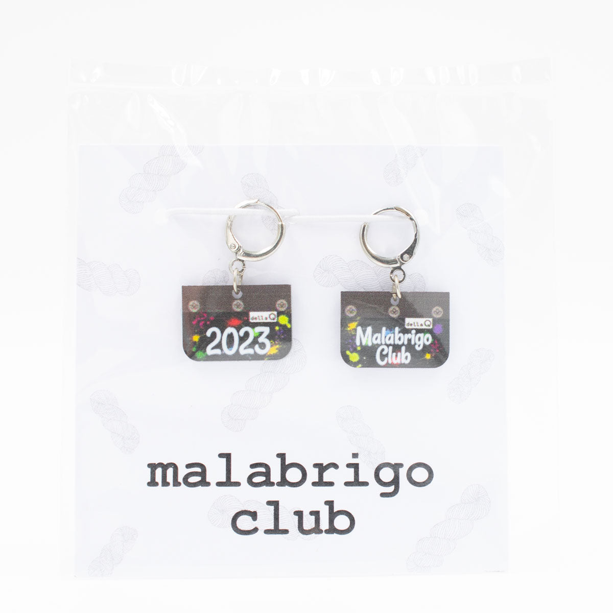 Jimmy Beans Wool Stitch Markers - Black w/ Paint Speckle Malabrigo Club 2023 - Extra Image