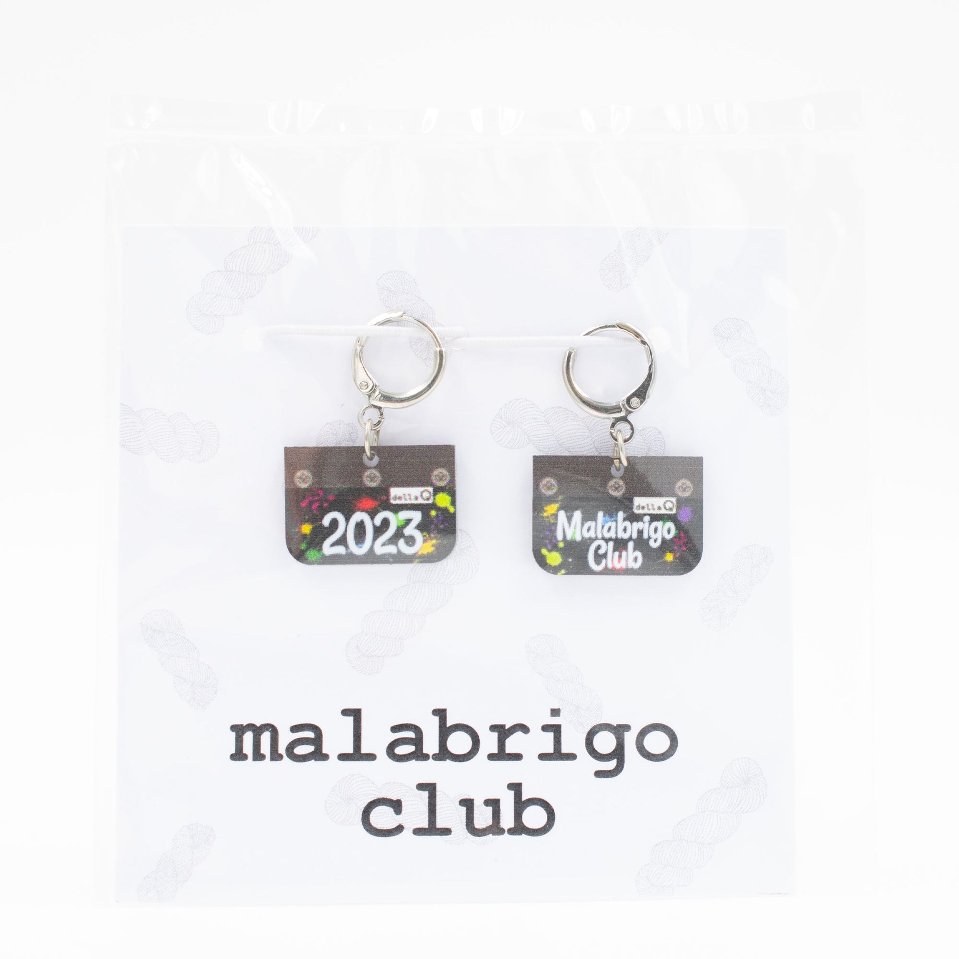 Jimmy Beans Wool Stitch Markers - Black w/ Paint Speckle Malabrigo Club 2023 - Zoom Image