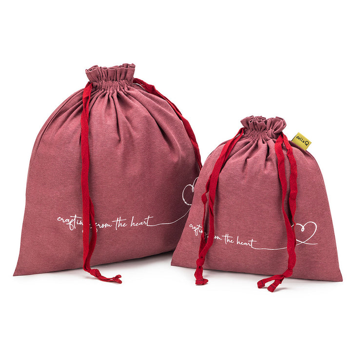 della Q Small Eden Project Bag - 115-1 - *Linen - Wine - Extra Image