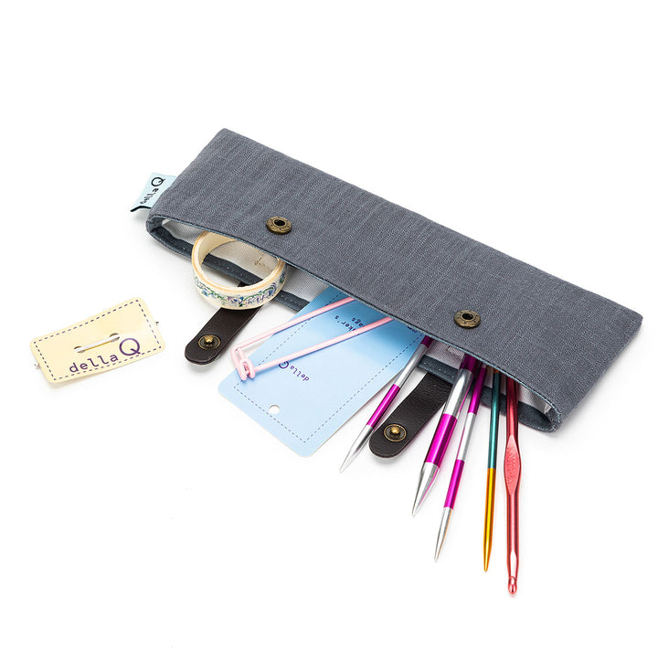 della Q Sock Needle Keeper - 1201-1 - *Linen - Slate - Extra Image