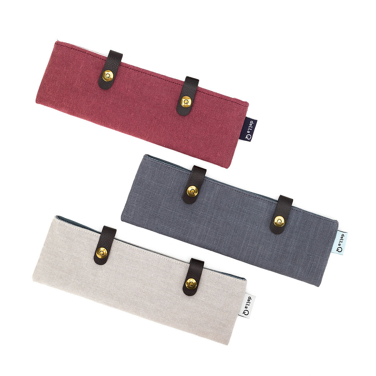 della Q Sock Needle Keeper - 1201-1 - *Linen - Wine - Extra Image