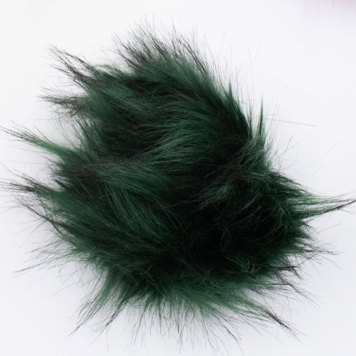 Jimmy Beans Wool Faux Fur Pom Poms w Snap - Dark Green - Extra Image