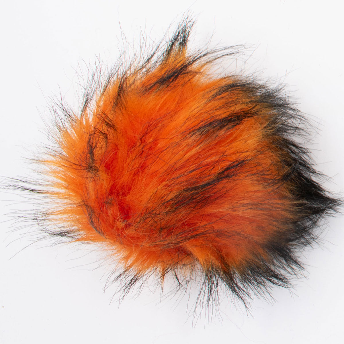 Jimmy Beans Wool Faux Fur Pom Poms w Snap - Orange - Extra Image