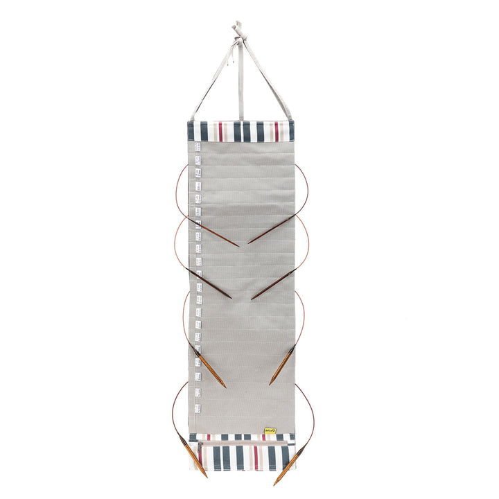della Q Hanging Circular Needle Organizer - 142-1 - *Linen - Pebble - Extra Image