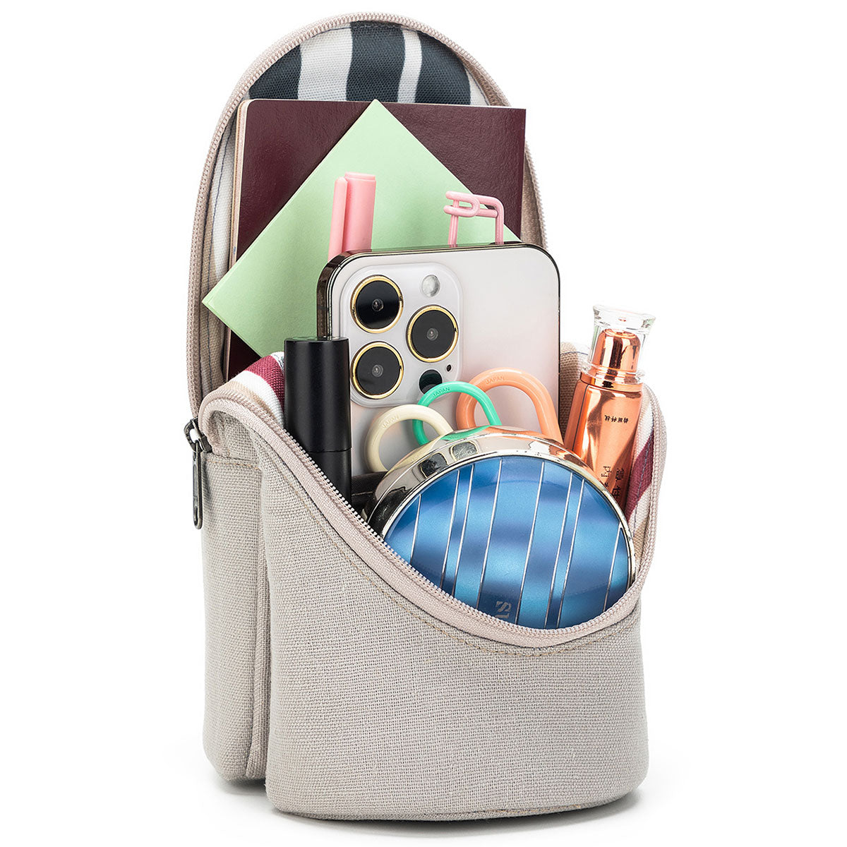 della Q Standing Needle Case - 600 - *Linen - Pebble - Extra Image