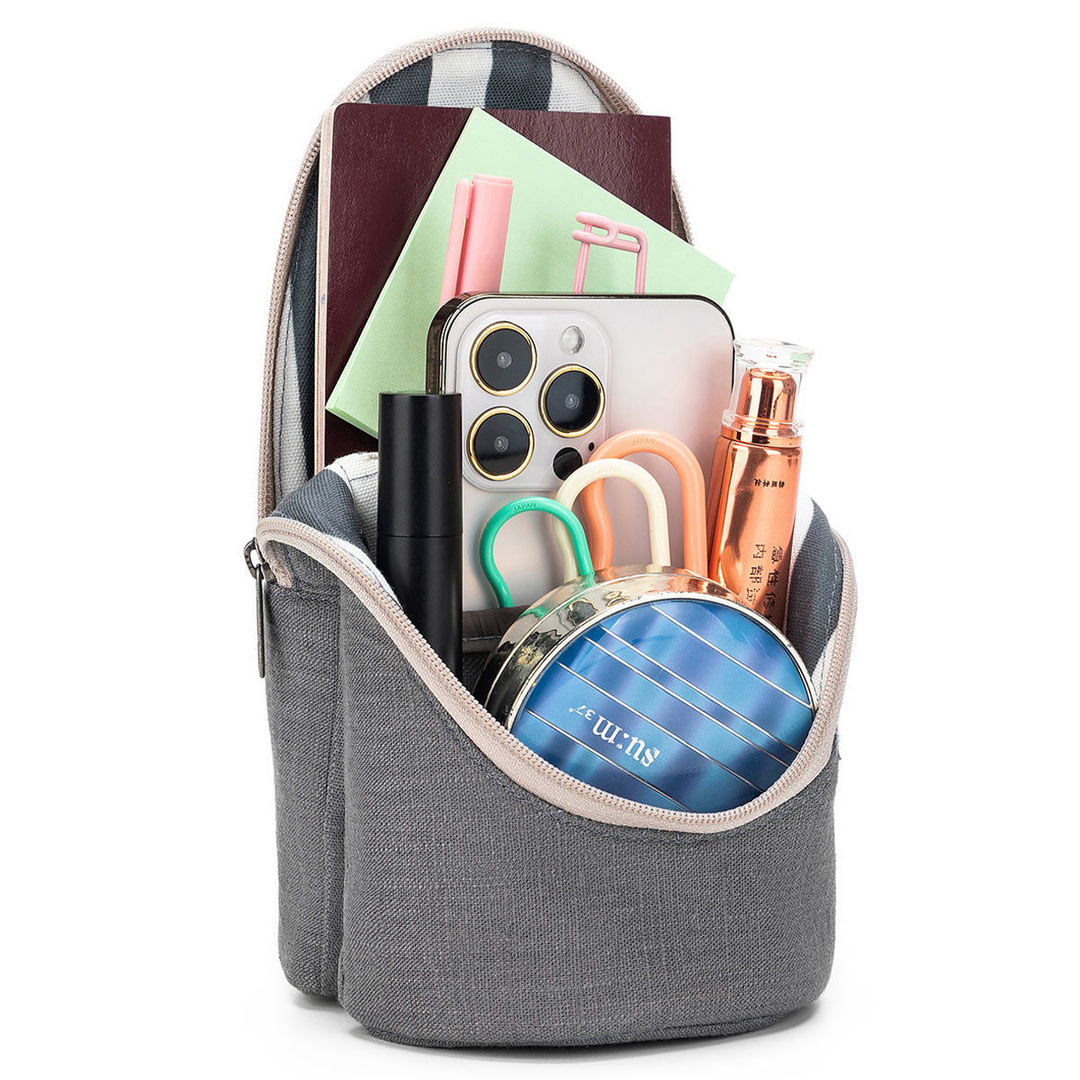 della Q Standing Needle Case - 600 - *Linen - Slate - Extra Image