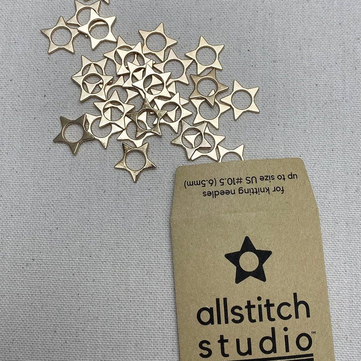 Allstitch Studio Seamless Stitch Markers - Gold Stars - Extra Image