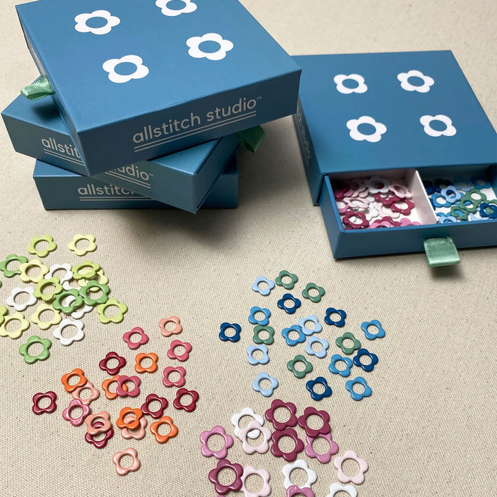 Allstitch Studio Seamless Stitch Markers - Flower Stitch Marker Sampler Box Set - Extra Image