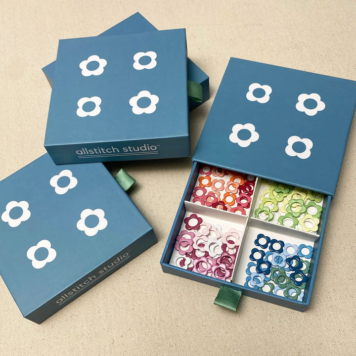 Allstitch Studio Seamless Stitch Markers - Flower Stitch Marker Sampler Box Set - Extra Image