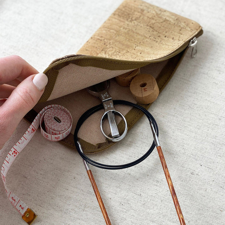 Allstitch Studio Cork Notions Case - Deep Blue - Extra Image