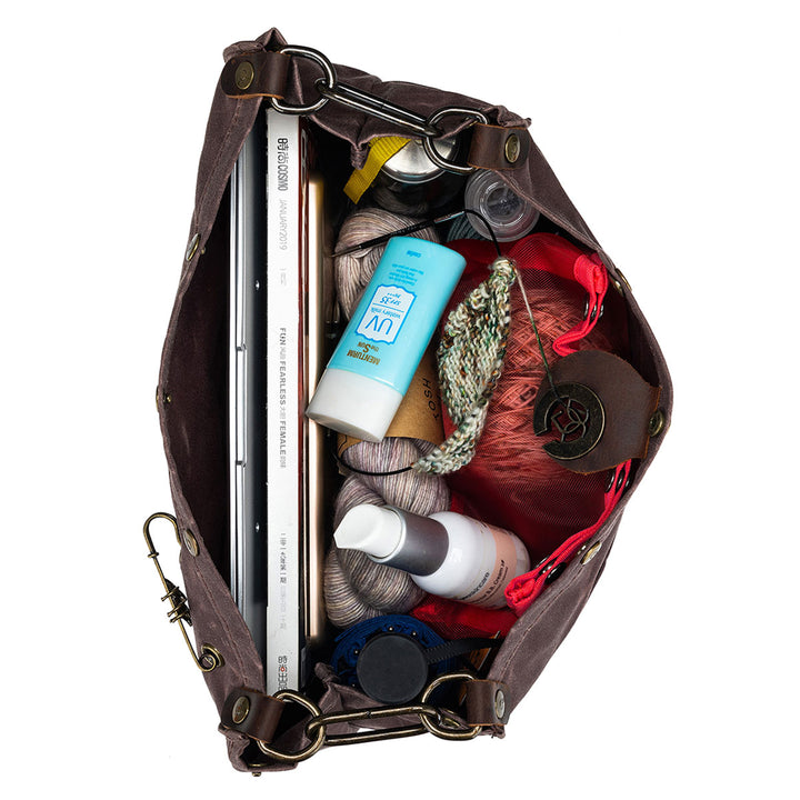 della Q Maker's Canvas Rucksack - Cocoa - Extra Image