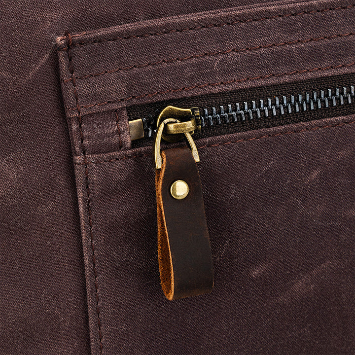 della Q Maker's Canvas Rucksack - Cocoa - Extra Image