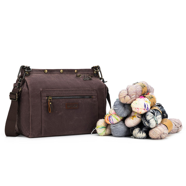 della Q Maker's Canvas Rucksack - Cocoa - Extra Image