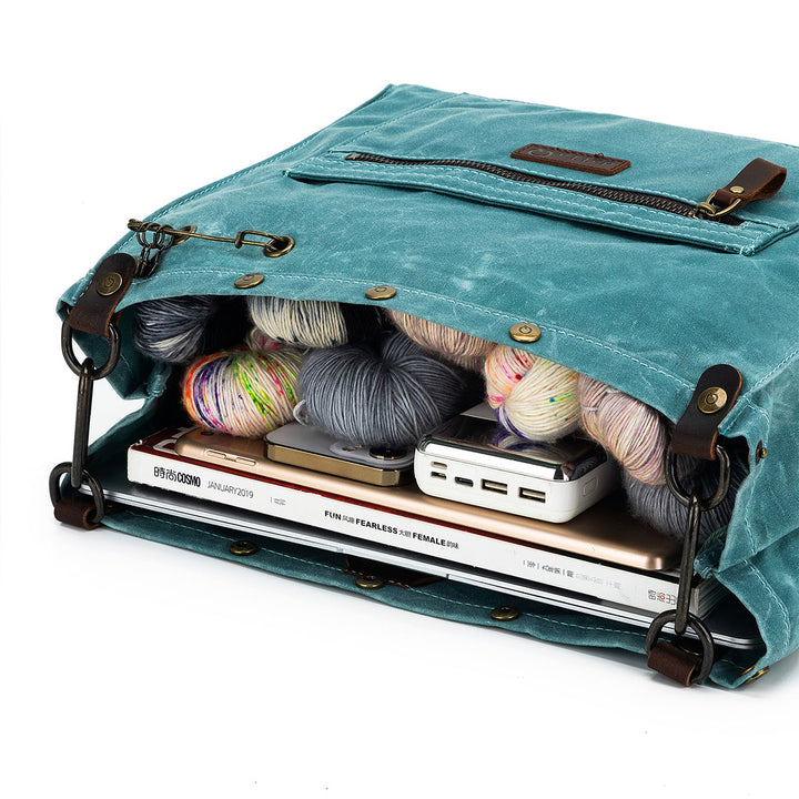 della Q Maker's Canvas Rucksack - Teal - Extra Image