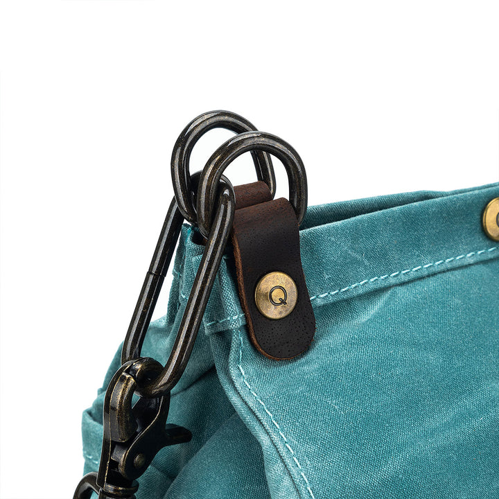 della Q Maker's Canvas Rucksack - Teal - Extra Image