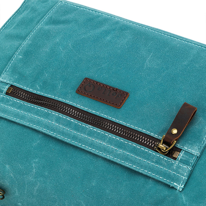 della Q Maker's Canvas Rucksack - Teal - Extra Image