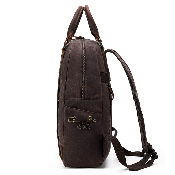 della Q Maker's Canvas Backpack - Cocoa - Extra Image
