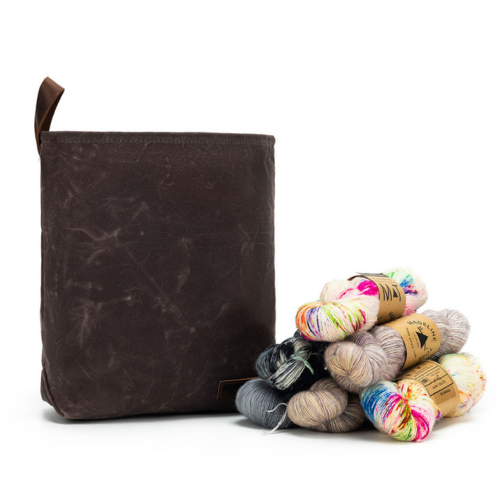 della Q Maker's Canvas Knit Sacks (Set of 2) - Cocoa - Extra Image