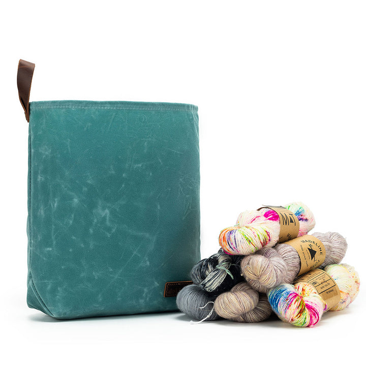 della Q Maker's Canvas Knit Sacks (Set of 2) - Teal - Extra Image