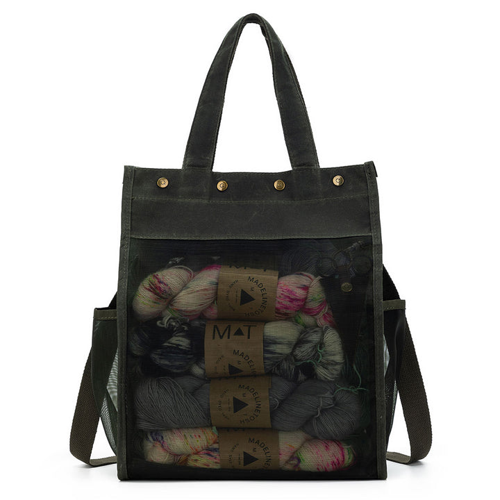 della Q Maker's Tall Mesh Tote - Olive - Extra Image