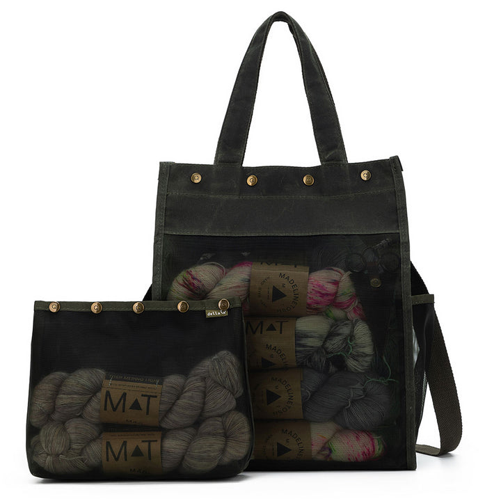 della Q Maker's Tall Mesh Tote - Olive - Extra Image