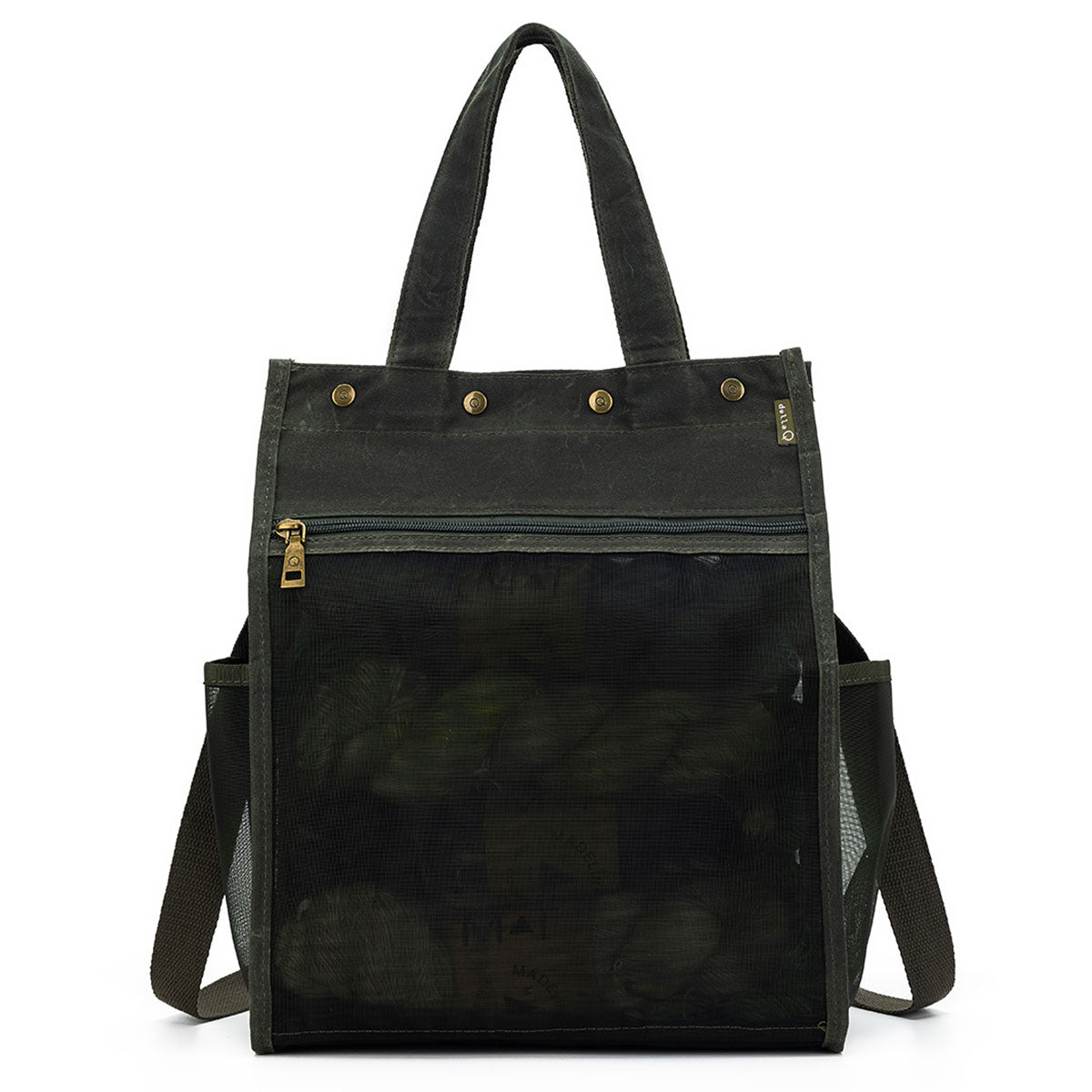 della Q Maker's Tall Mesh Tote - Olive - Extra Image