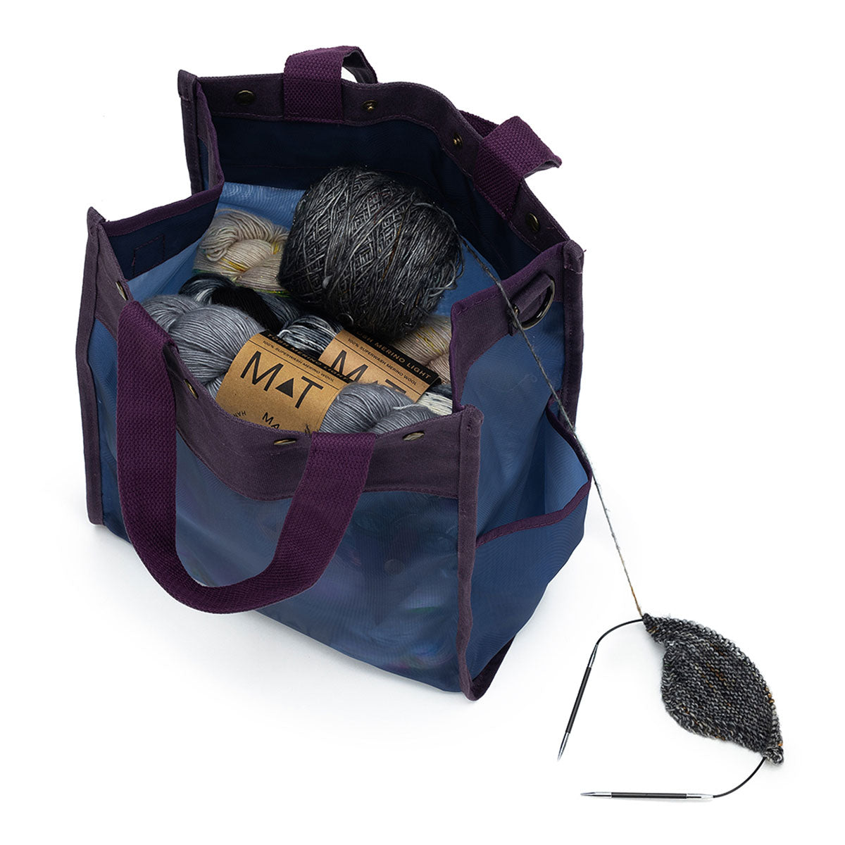 della Q Maker's Tall Mesh Tote - Purple - Extra Image