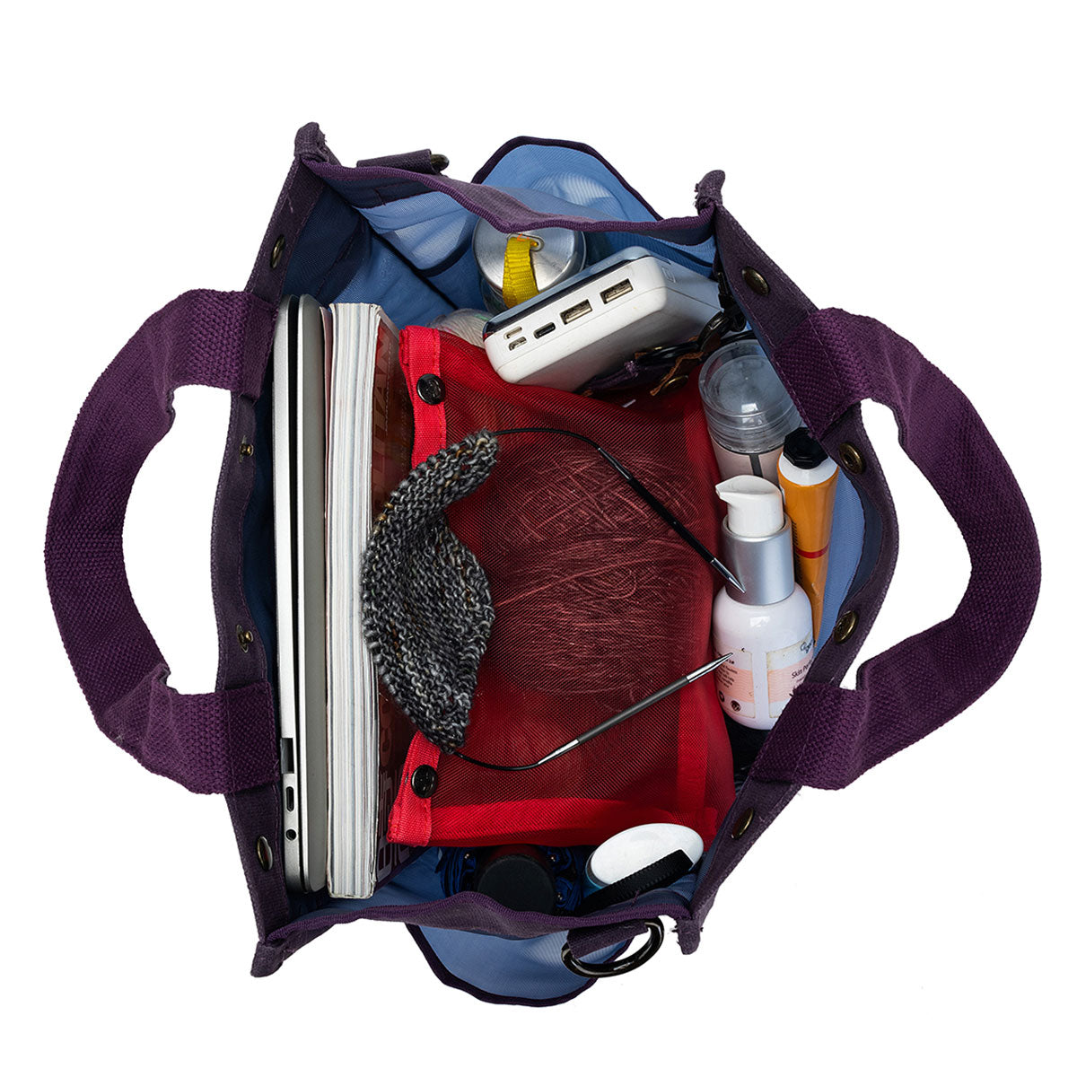 della Q Maker's Tall Mesh Tote - Purple - Extra Image