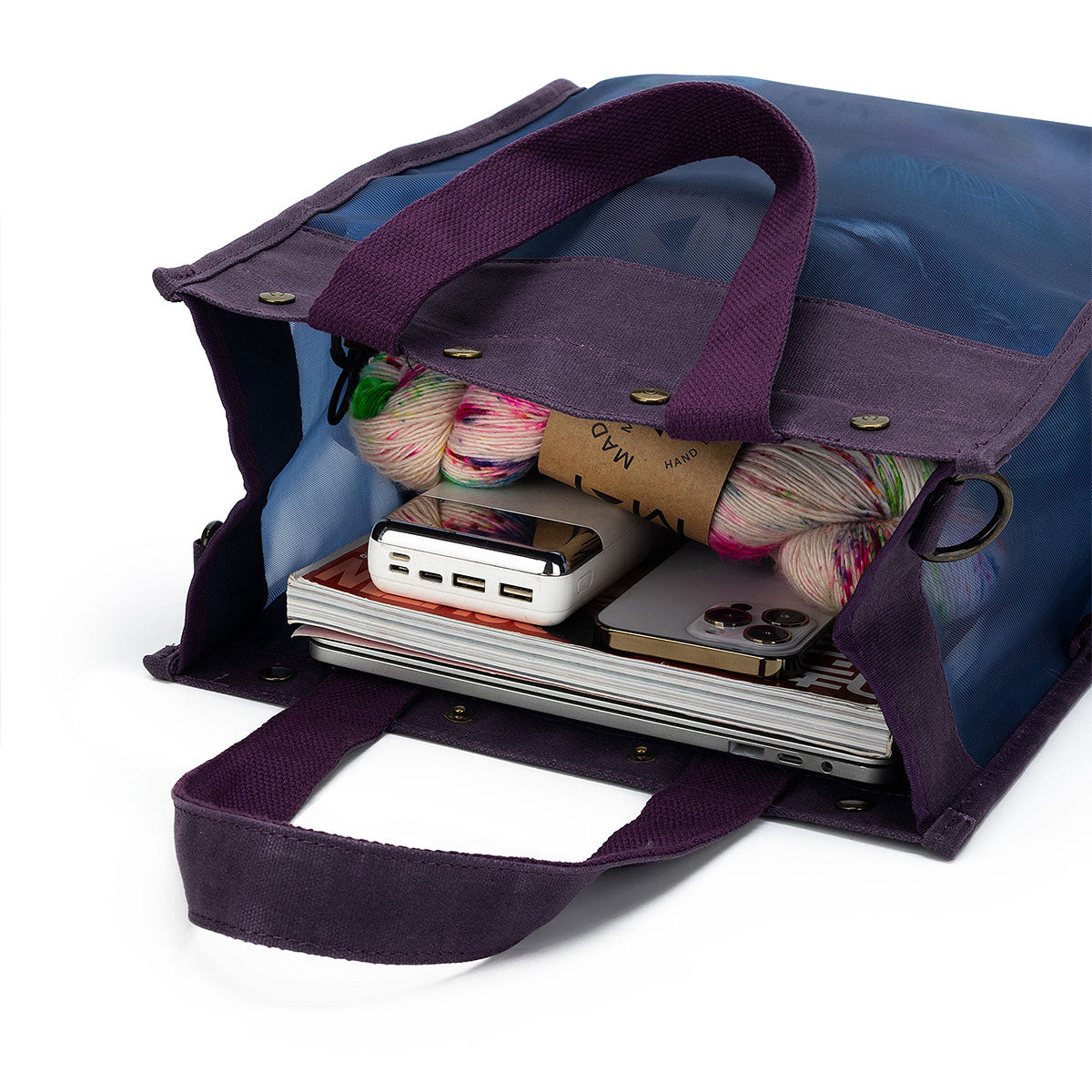 della Q Maker's Tall Mesh Tote - Purple - Extra Image