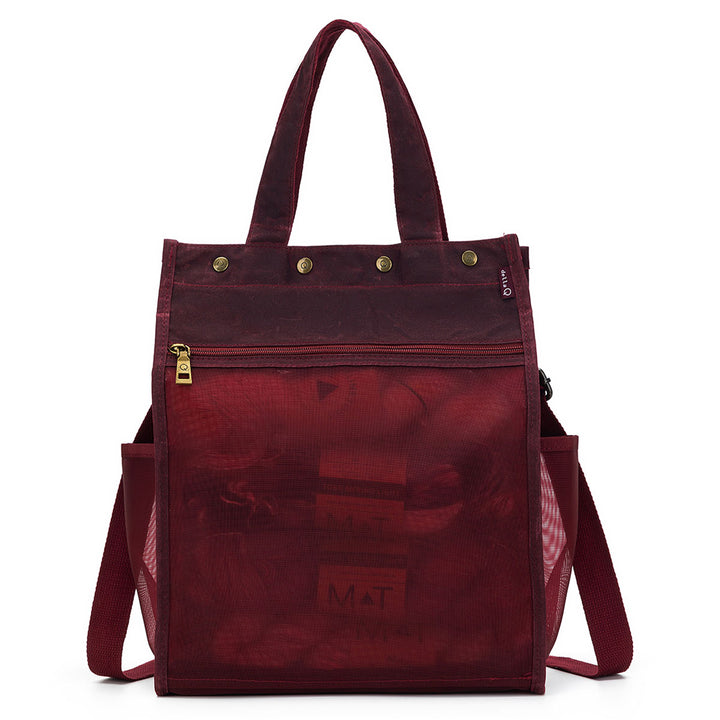 della Q Maker's Tall Mesh Tote - Red - Extra Image