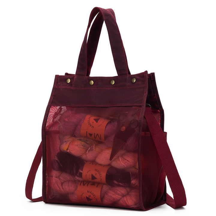 della Q Maker's Tall Mesh Tote - Red - Extra Image