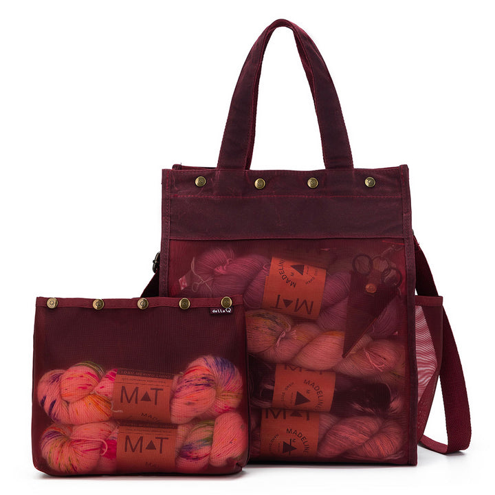 della Q Maker's Tall Mesh Tote - Red - Extra Image