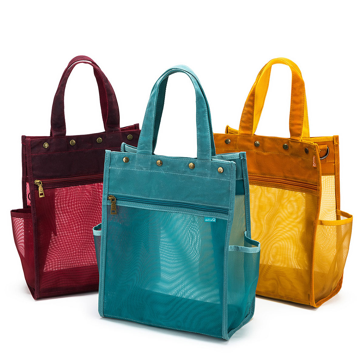 della Q Maker's Tall Mesh Tote - Teal - Extra Image
