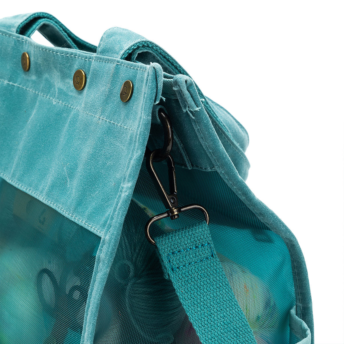 della Q Maker's Tall Mesh Tote - Teal - Extra Image