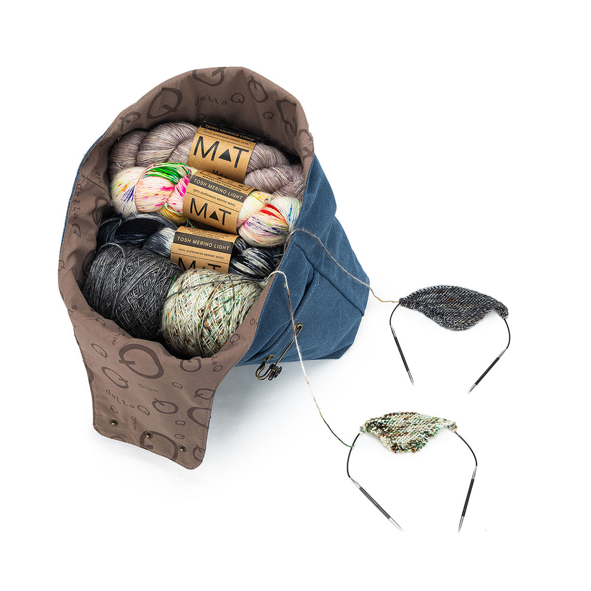 della Q Nora Bucket Bag - Indigo (Pre-Order) - Extra Image