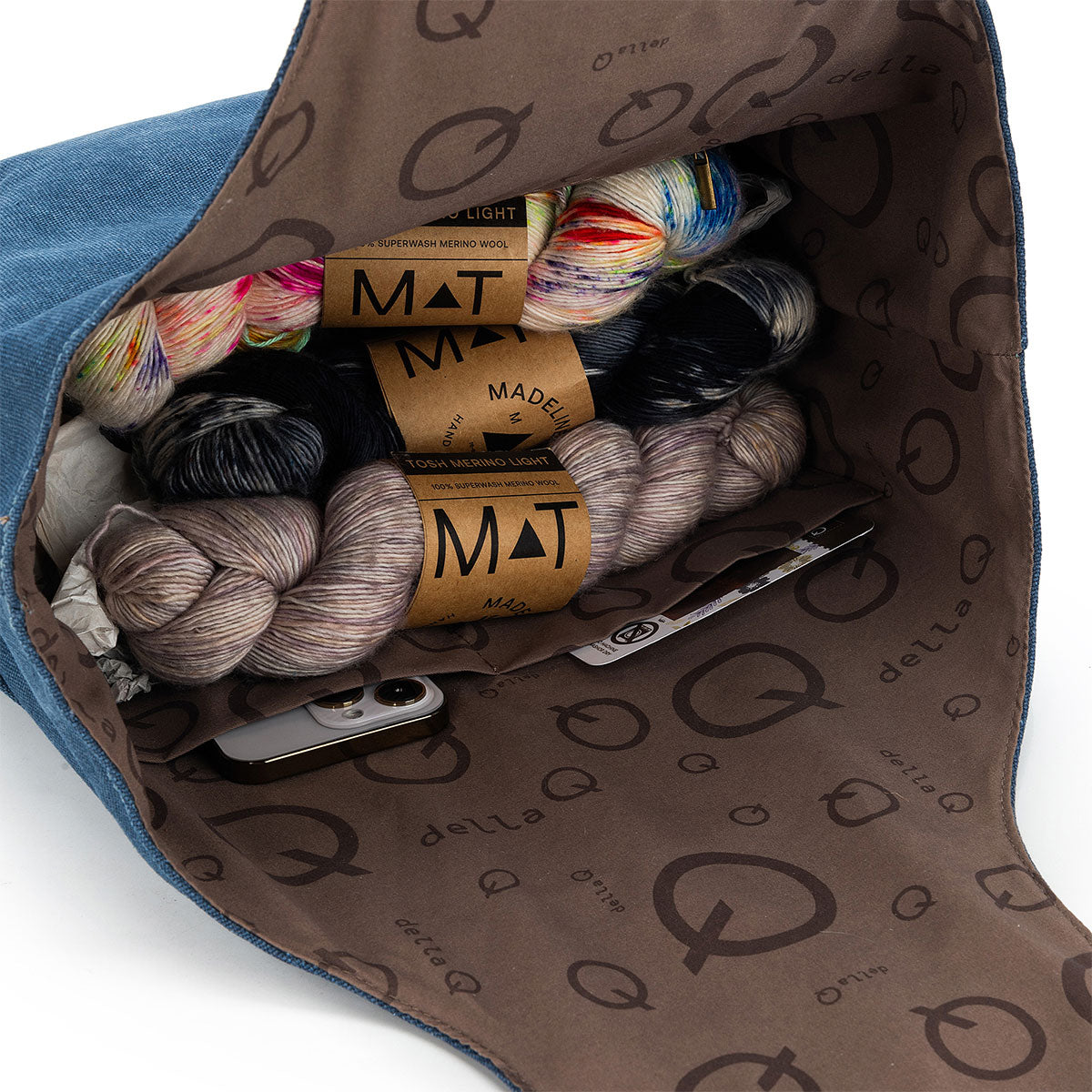 della Q Nora Bucket Bag - Indigo (Pre-Order) - Extra Image