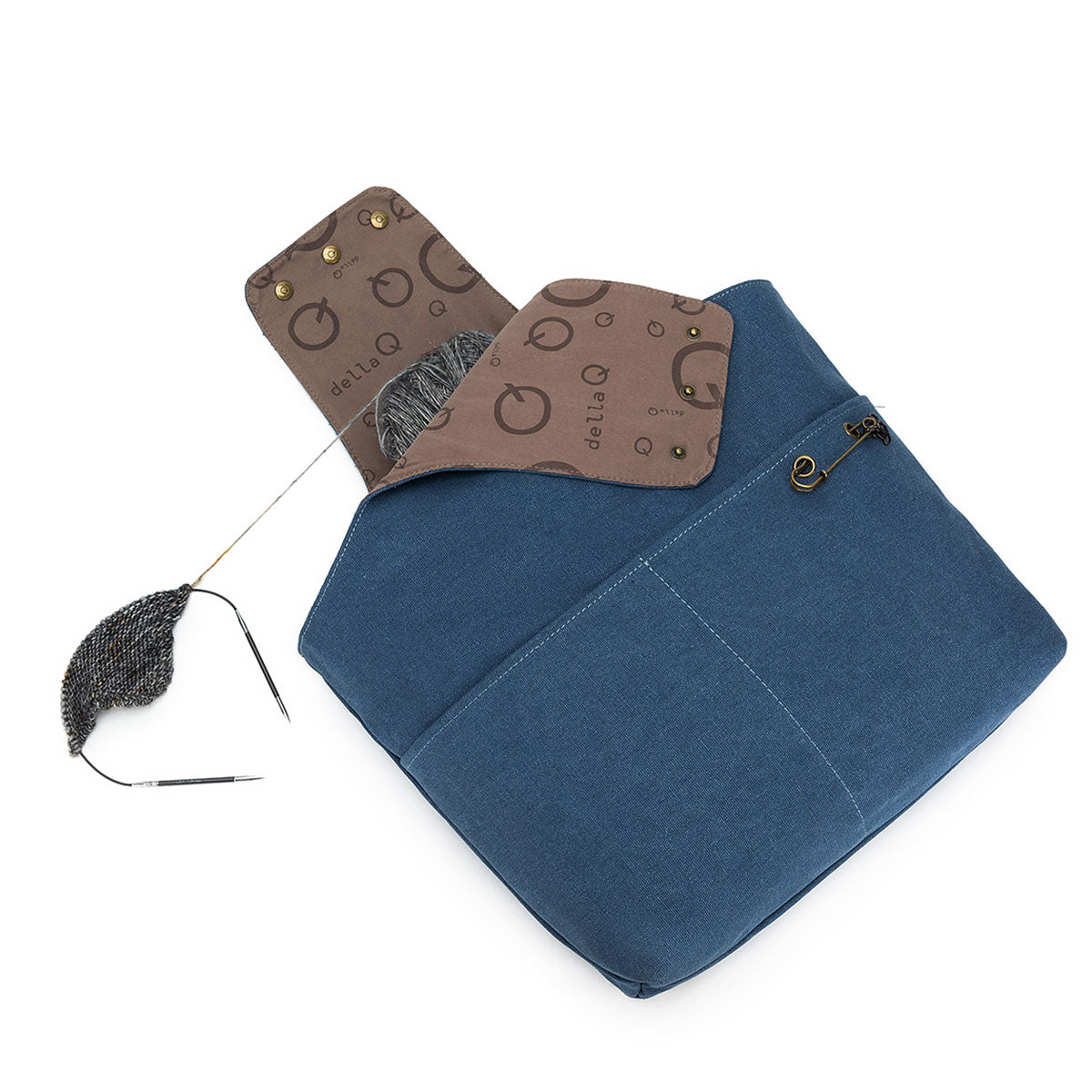 della Q Nora Bucket Bag - Indigo (Pre-Order) - Extra Image