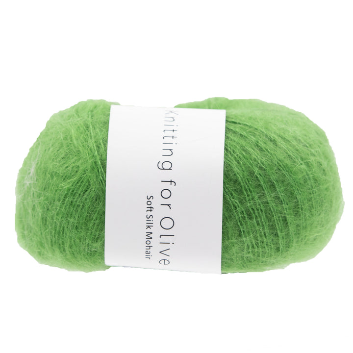 Knitting for Olive Soft Silk Mohair Yarn - Clover Green - Zoom Image