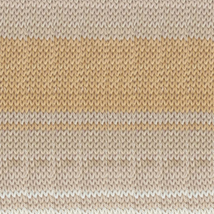 Ella Rae Pretty in Pima Stripes Yarn - 101 French Vanilla - Zoom Image