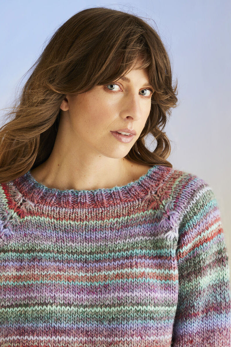 Sirdar Jewelspun Patterns - 10702 Jewelspun with Wool Whirlpool Sweater - PDF Download - Extra Image