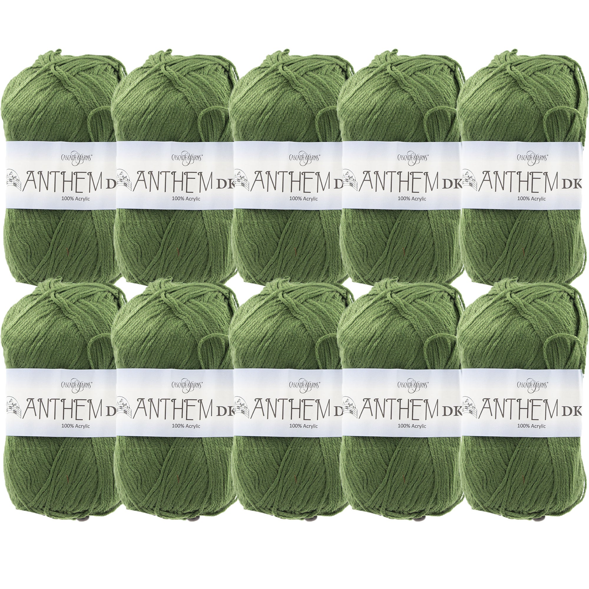 Cascade Yarns Anthem DK Yarn - 53 Chive - 10-Pack - Zoom Image