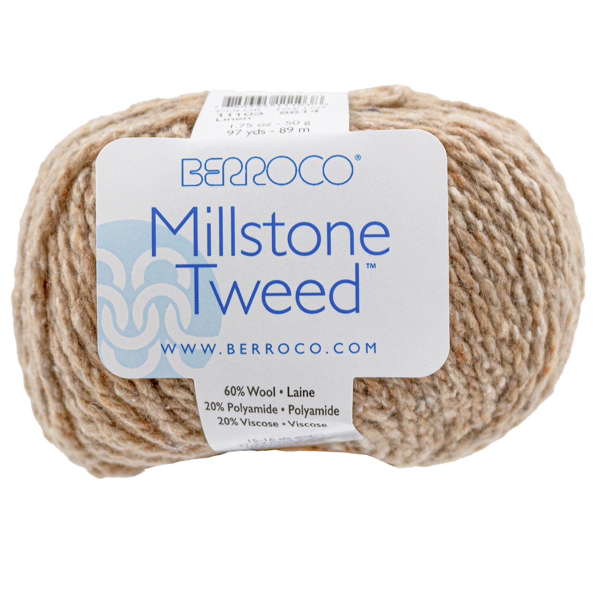 Berroco Millstone Tweed Yarn - 11103 Linen - Zoom Image