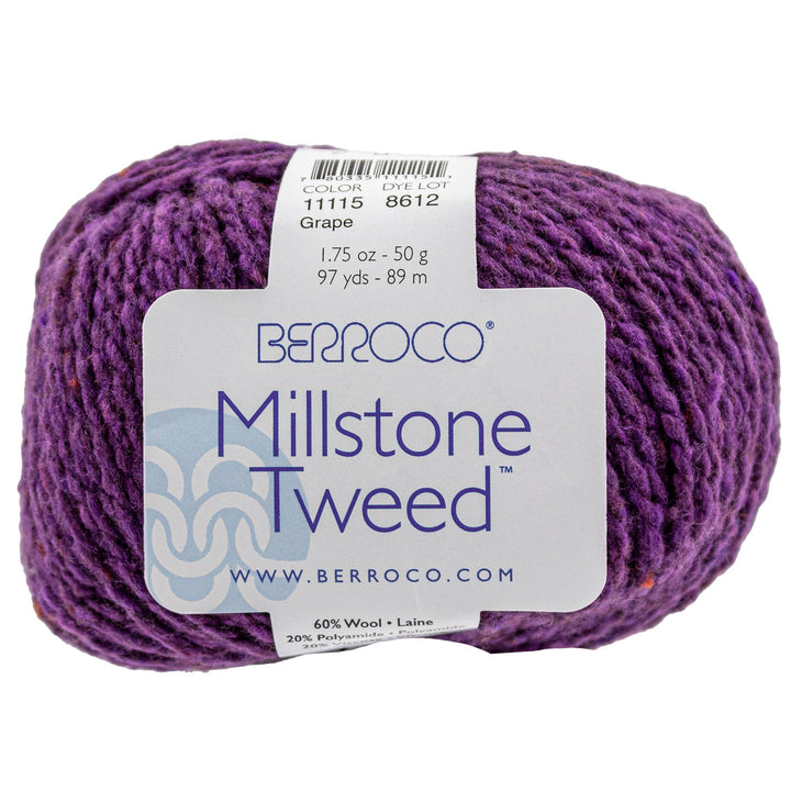 Berroco Millstone Tweed Yarn - 11115 Grape - Zoom Image