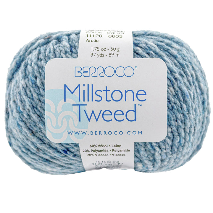 Berroco Millstone Tweed Yarn - 11120 Arctic - Zoom Image